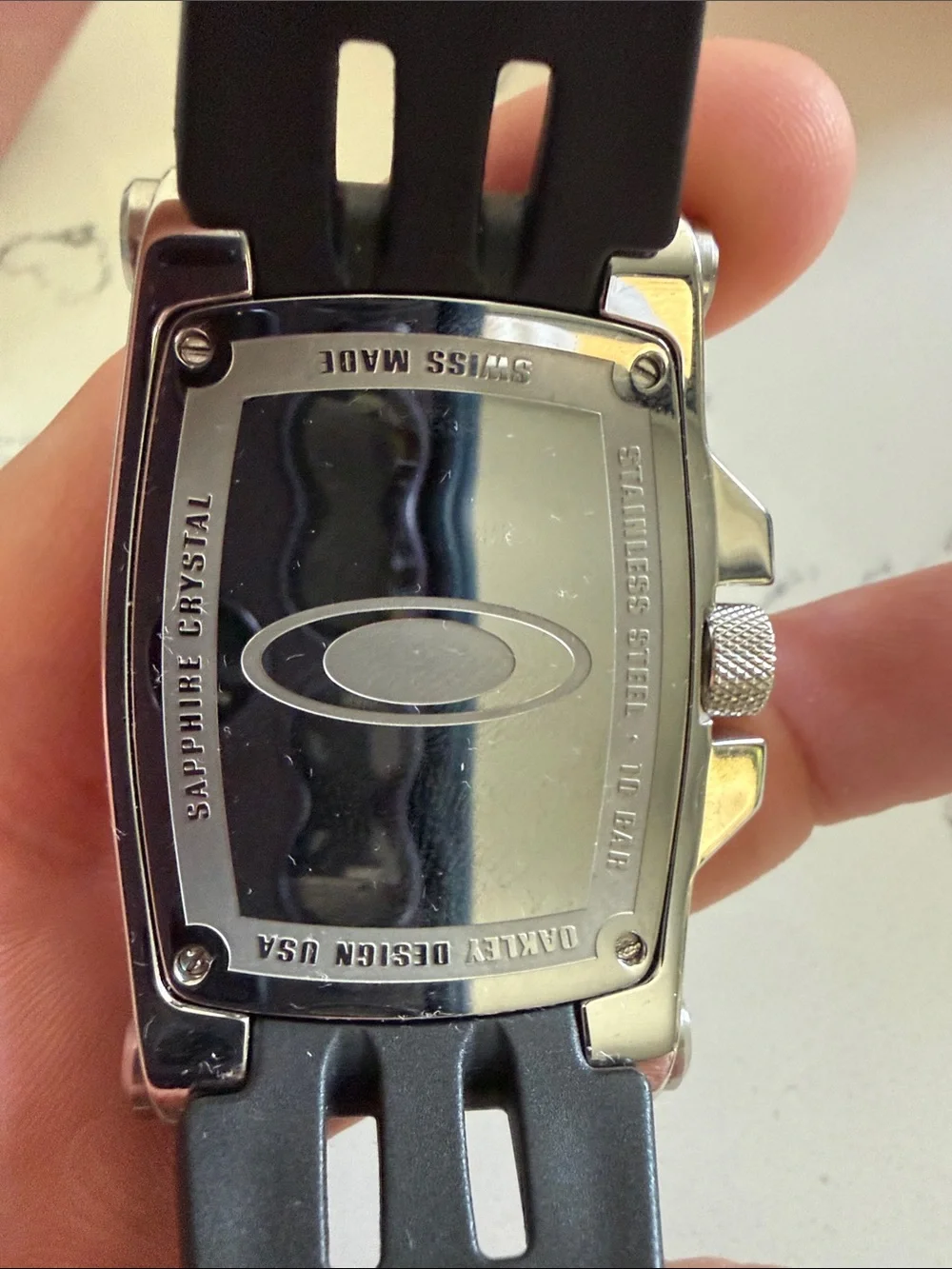OAKLEY WARRANT COPPER FACE STAINLESS STEEL MEN'S SWISS WATCH